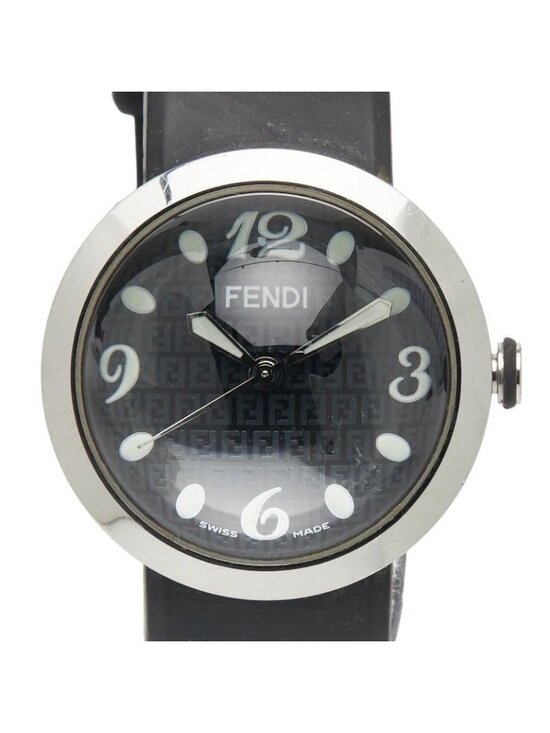 Fendi Bousra 8010 g Silver Black Stainless Steel Rubber main image 5
